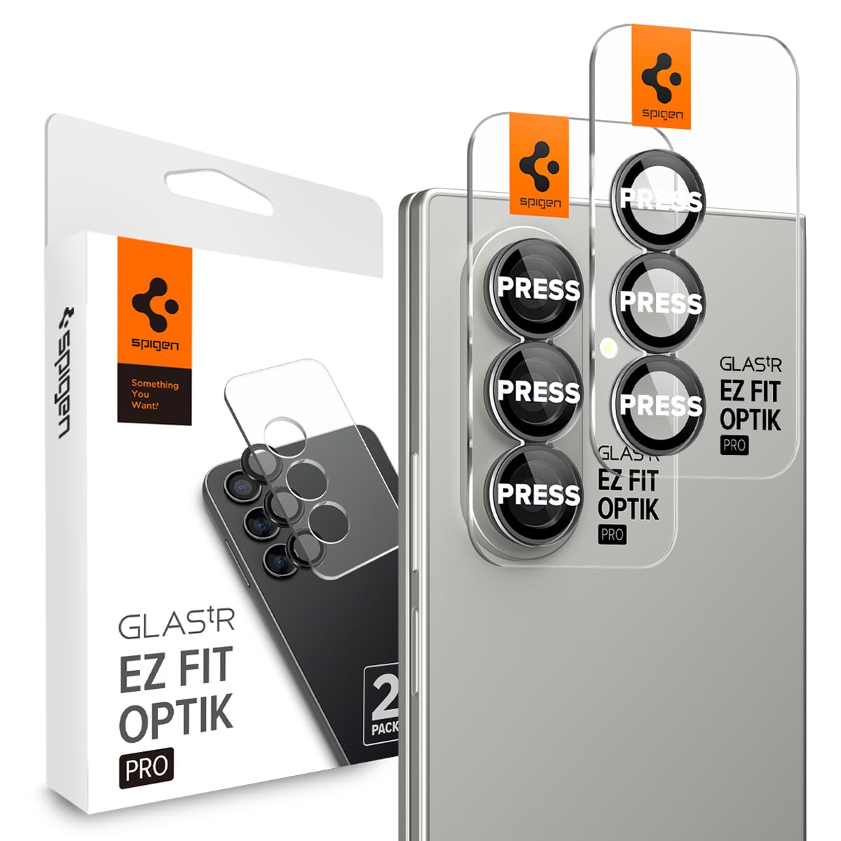 Spigen Camera Lens Screen Protector [GlasTR EZ Fit Optik Pro] Designed for Galaxy Z Fold 7 [Case Friendly] - 2 Pack