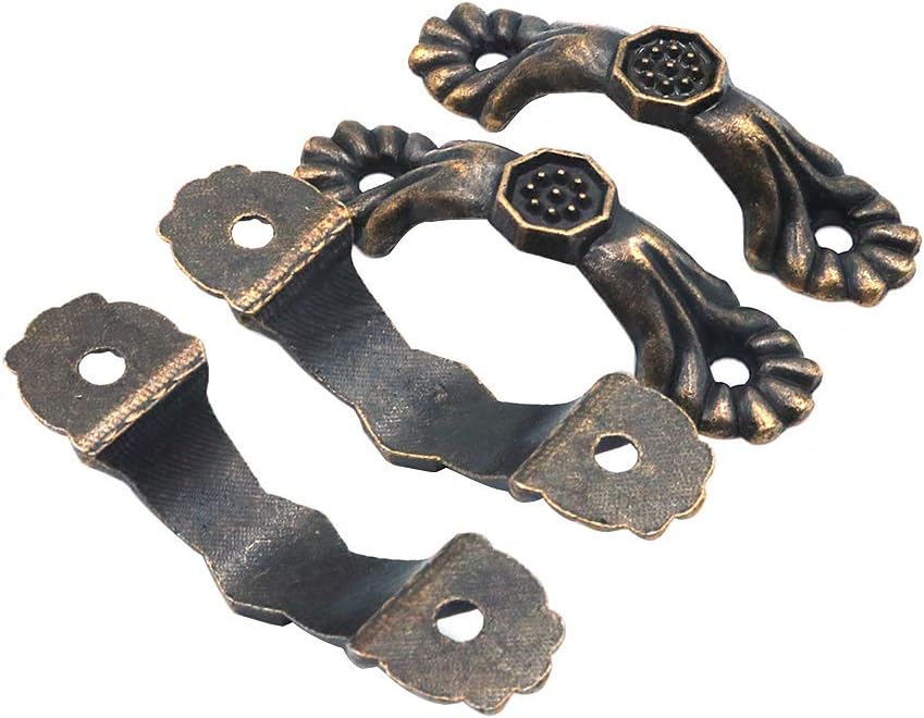 Namvo 20Pcs Practical Decorative Door Handles, 37 * 10mm Antique Furniture Handles for Wooden Box Cabinet - Image 4
