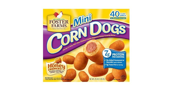 Amazoncom Foster Farms Mini Chicken Corn Dogs 40 Ct Pack Of 2 Grocery Gourmet Food