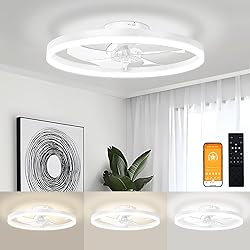 VOLISUN Low Profile Ceiling Fans with Light and