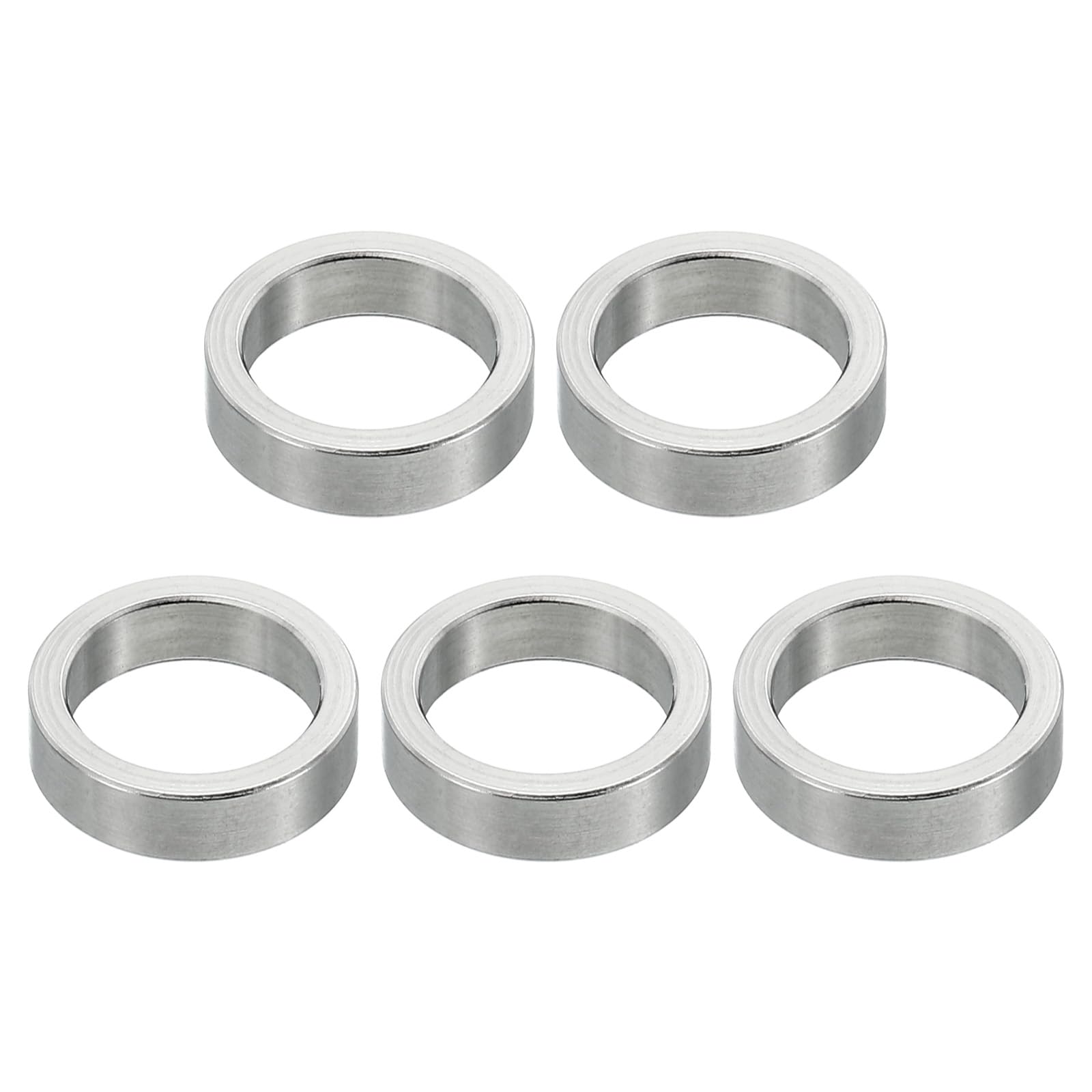 PATIKIL M12 Stainless Steel Spacers, 5 Pcs Metal Spacer Stainless Steel 12.2mm ID x 16mm OD x 4mm L Spacers Screw Standoff for 1/2" or M12 Screw