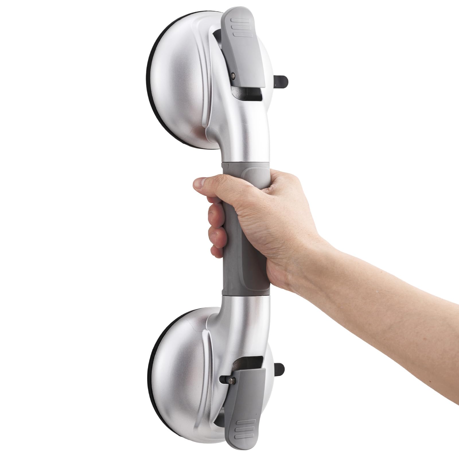 Photo 1 of TAILI Grab Bars for Bathtubs and Showers, Shower Handles for Elderly Suction,Maximum 330lbs,Shower Grab Bar with Upgraded Rubber Suction Cups Safety Grip for Senior,No Drilling Removable,Silver