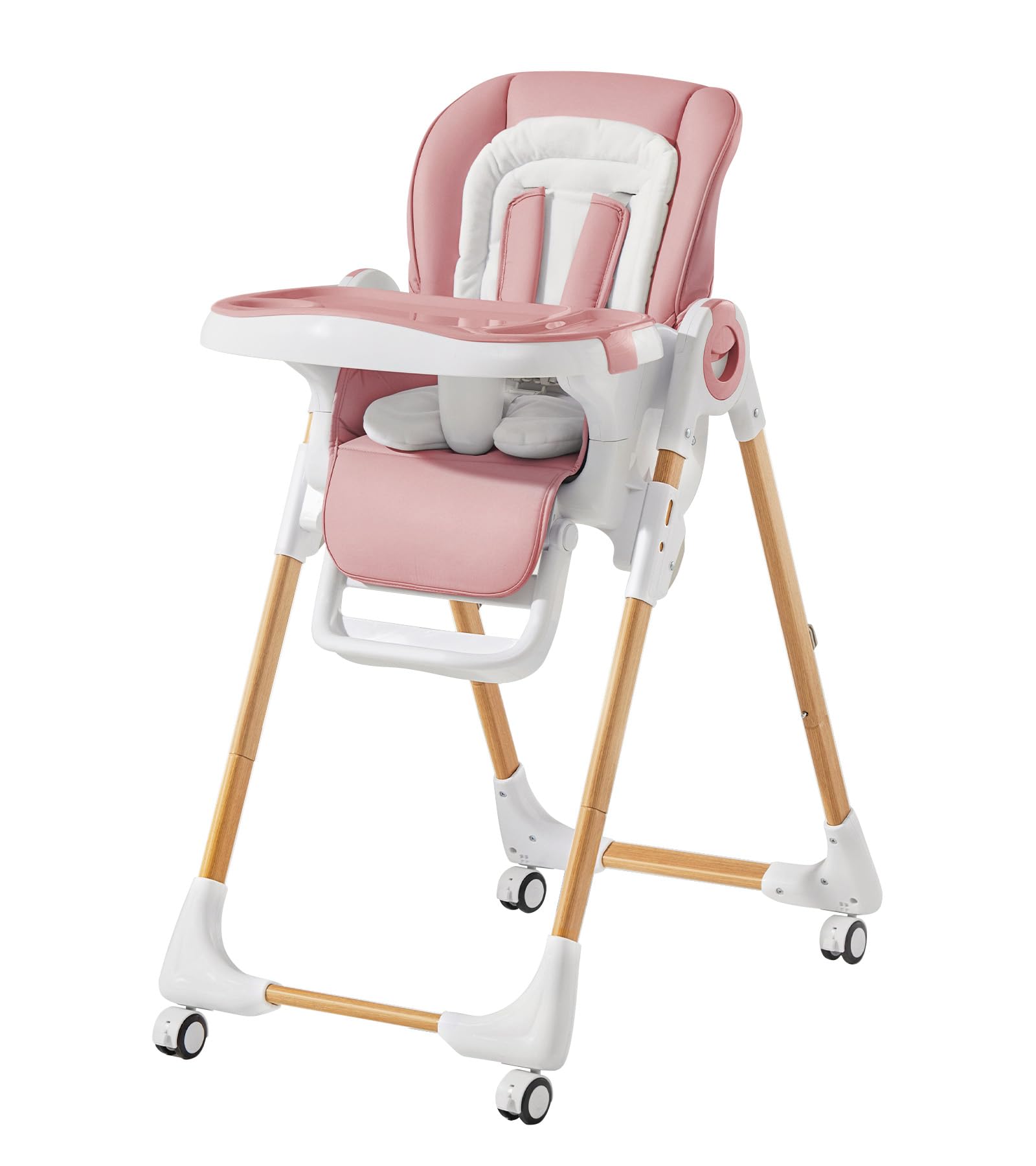 Photo 1 of **PARTS ONLY***Mallify Convertible High Chairs for Babies and Toddlers, Height Adjustable Baby High Chair, High Chair with Removable Tray, Adjustable Backrest, Portable Baby Dinning Chair with Lockable Wheels