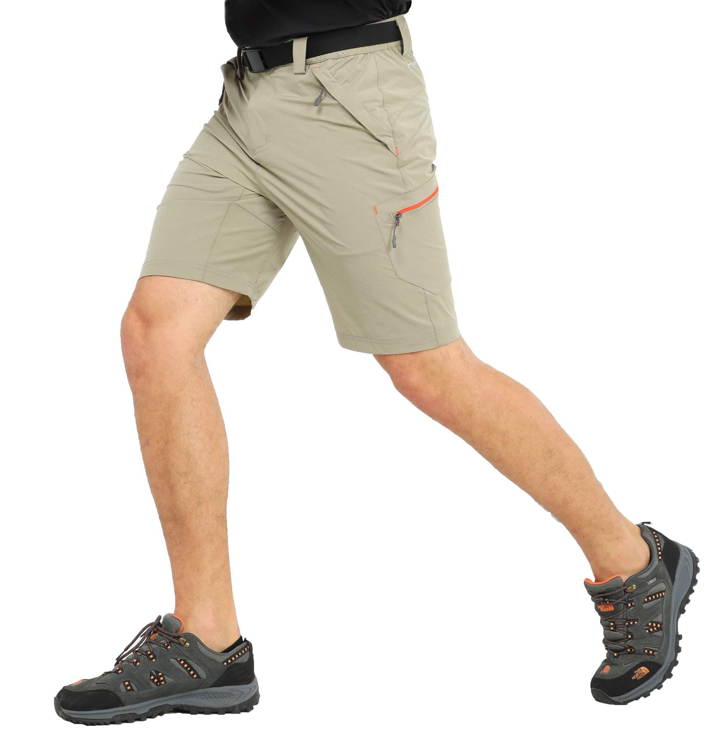nylon cargo shorts elastic waist