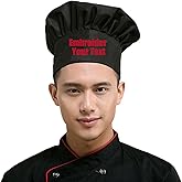Nsteky Personalized Custom Chef Hat Adjustable Elastic Baker Kitchen Cooking Chef Cap Breathable