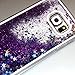 Galaxy S6 Case, Liujie Cute Funny Glitter Quicksand Dynamic Transparent 3D Flowing Star Hard PC Protection Phone Case for Samsung Galaxy S6 (purple)
