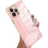 KANGHAR Case Compatible with iPhone 14 Pro Max Luxury Cute Plating Electroplated Design Case Full-Body Anti-Scratch Shockproof Bumper Slim Cover for iPhone 14 Pro Max Pink