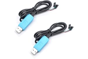 Oiyagai 2-Pack USB to TTL Debug Cable for Raspberry Pi and Microcontrollers, FT232 Chip, 3.3V/5V Logic Level Programming Line