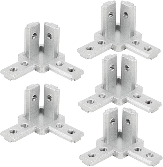 Fasteners 3Way Corner, Silver 90° TSlot Corner Connector, Strong