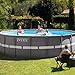 Intex 18ft X 52in Ultra Frame Pool Set with Filter Pump & Saltwater System, Ladder, Ground Cloth, Pool Cover, Deluxe Maintenance Kit & Volleyball Set