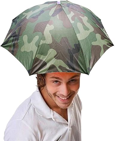 camouflage umbrella hat