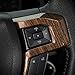 Voodonala Wood Grain Steering Wheel Decorative Trim Car Steering Wheel Cover for 2015 2016 2017 2018 2019 2020 Ford F150 F250 F350 Super Duty