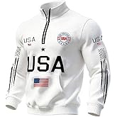 Men's Usa Flag Waffle Sweatshirts Usa Flag American 250Th Anniversary 1776-2026 Sweatshirt