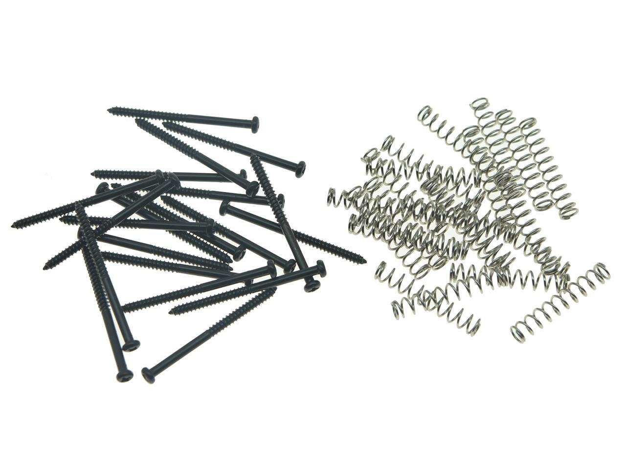 Dopro Pack of 20 Bass Guitar Pickup Mounting Screws Pickup Springs Fits Precision P Bass Jazz J Bass or P90 Pickups Black