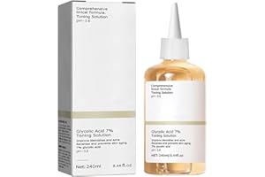 CHUANGJIA Glycolic Acid 7% Toner, Glycolic Sour 7% Toning, Glycolic Acid 7%, Facial Exfoliation Astringe Pores (240 ML)