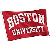 Desert Cactus Boston University BU Flag - 3 x 5 Feet Terriers Banner, Indoor/Outdoor Durable Fabric, 100% Polyester Design (Style 1B)