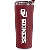 Rico Industries NCAA 24oz Stainless Steel Tumbler with Lid and Dual Functioning Lid (Sip or Use Straw)