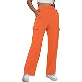 AUTOMET Womens Cargo Sweatpants Baggy Fleece High Waisted Joggers Sweat Pants Athletic Pants