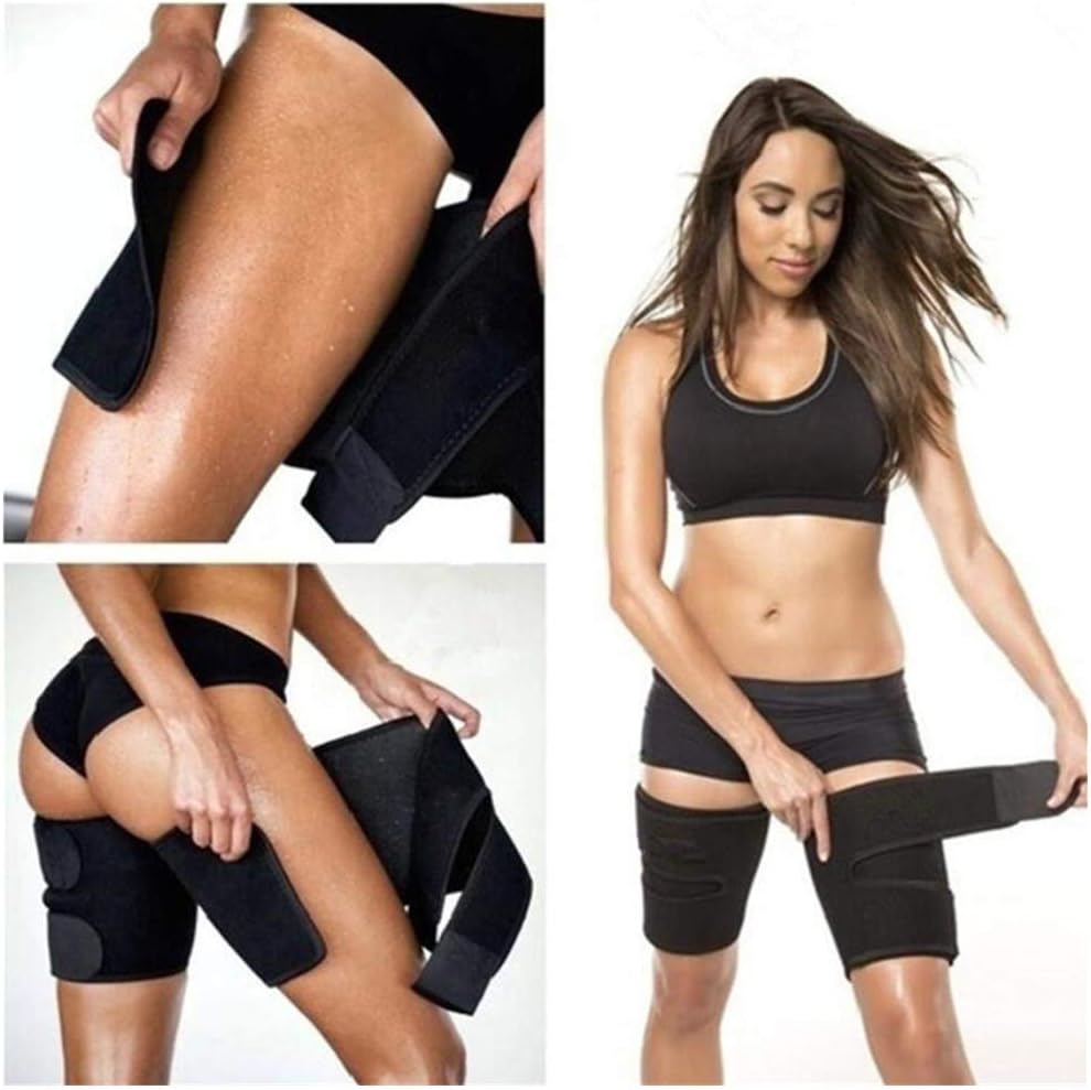 Maxpex Thigh Slimmer Belt, Leg Shaper Support Hamstring Compression Sleeve Adjustable Upper Leg Wraps for Women and Men
