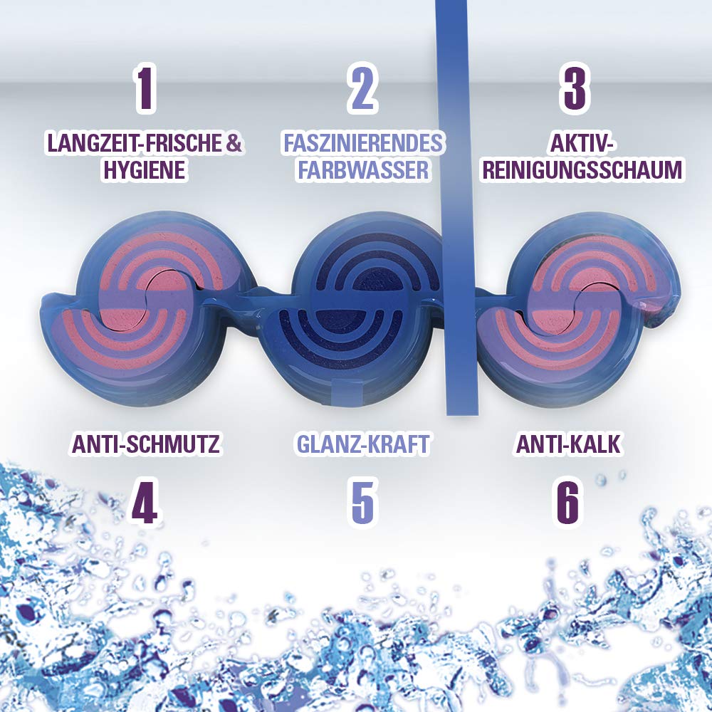 Cillit Bang WC Steine Toilette – WC-Reiniger und Duftspüler gegen Schmutz und Kalk – Blüten Frische – 3 x 2er Pack 4