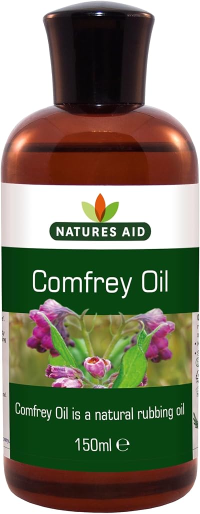 Natures Aid Comfrey Oil 150ml Natural Rubbing Oil for Skin & Muscle Wellness