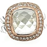 Natural 2.5ct Green Amethyst 14k Rose Gold, 925 Sterling Silver Wedding Ring Size 6, 7, 9