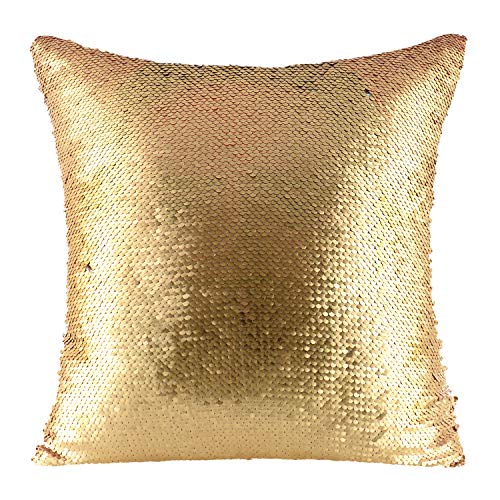 gold sequin pillows