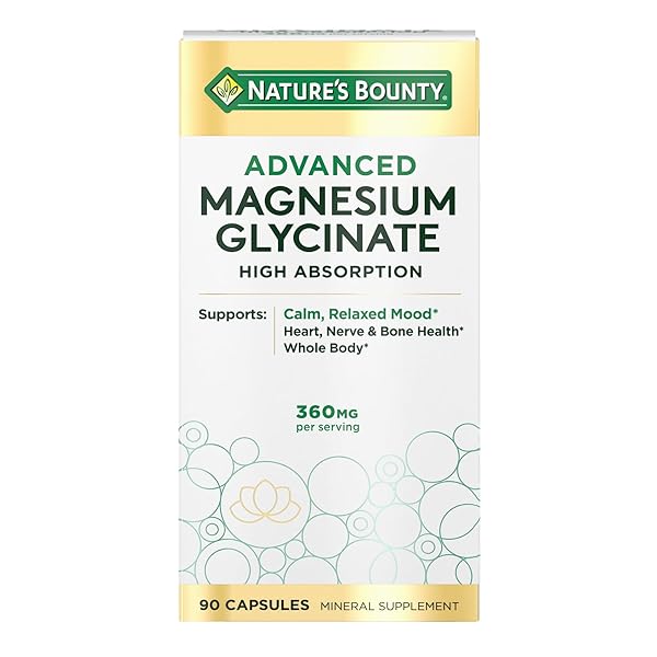 NATURE’S BOUNTY CALM MAGNESIUM GLYCINATE SUPPLEMENT – HIGH...