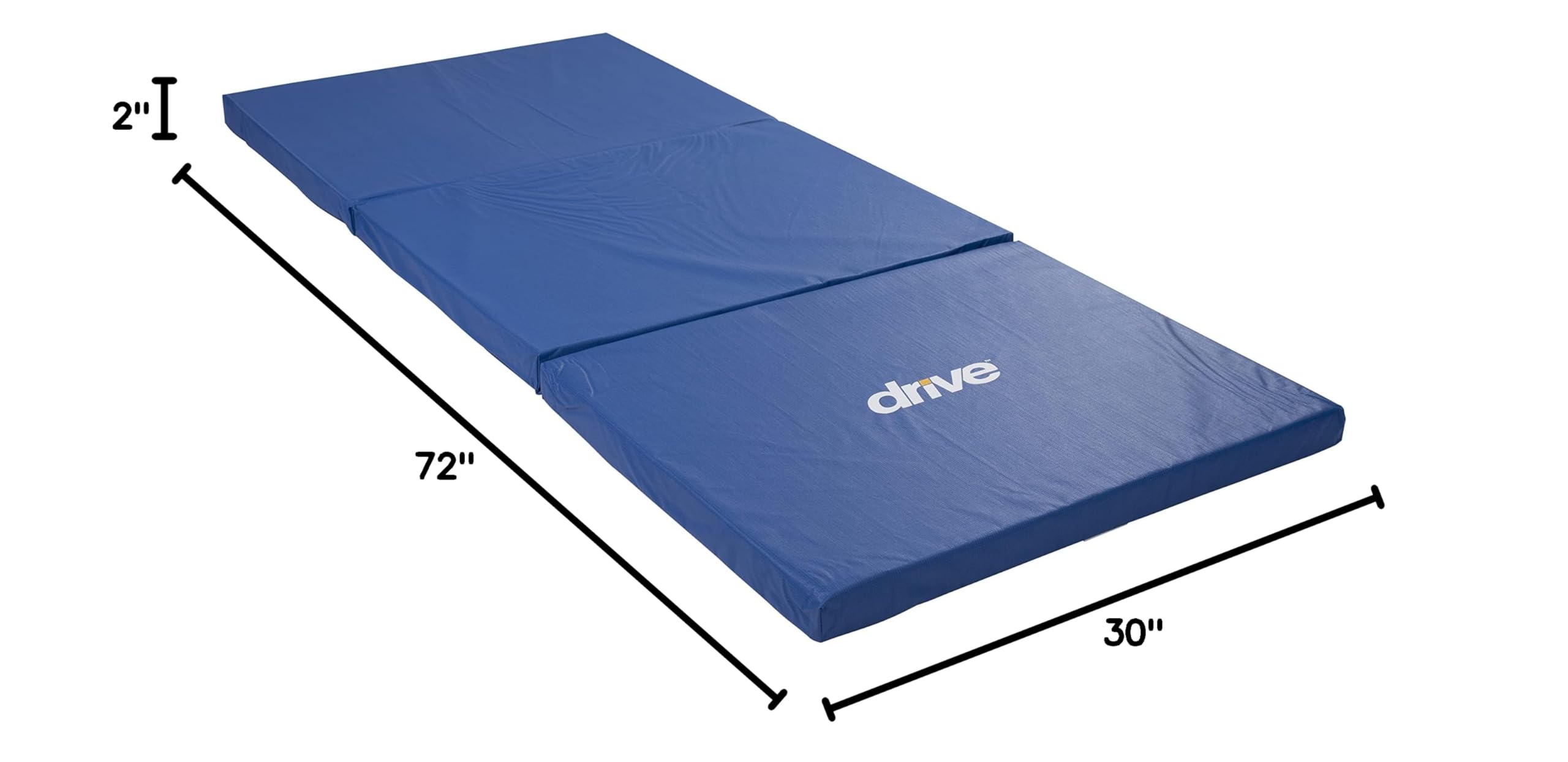 Drive Medical 14700 Tri-Fold Bedside Mat, Blue