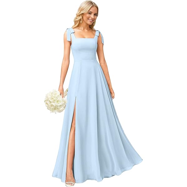 Vestido Mujer Vestidos De Dama De Honor De Gasa De Un Hombro Para