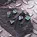 HESTYA Metal Dices Set Polyhedron Dice Compatible with Dungeons and Dragons, Role Playing Math Teaching Table Games Solid Zinc Alloy with Enamel Dice with Storage Bag