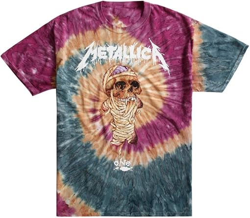 Purple tie dye metallica shirt Clearance