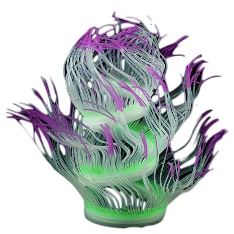 Windy5 50cm Fluorescent Silikon Aquarium Artificial Coral Anemone weiche Bunte Fisch-Behälter Ungiftiger Dekoration Pflanze