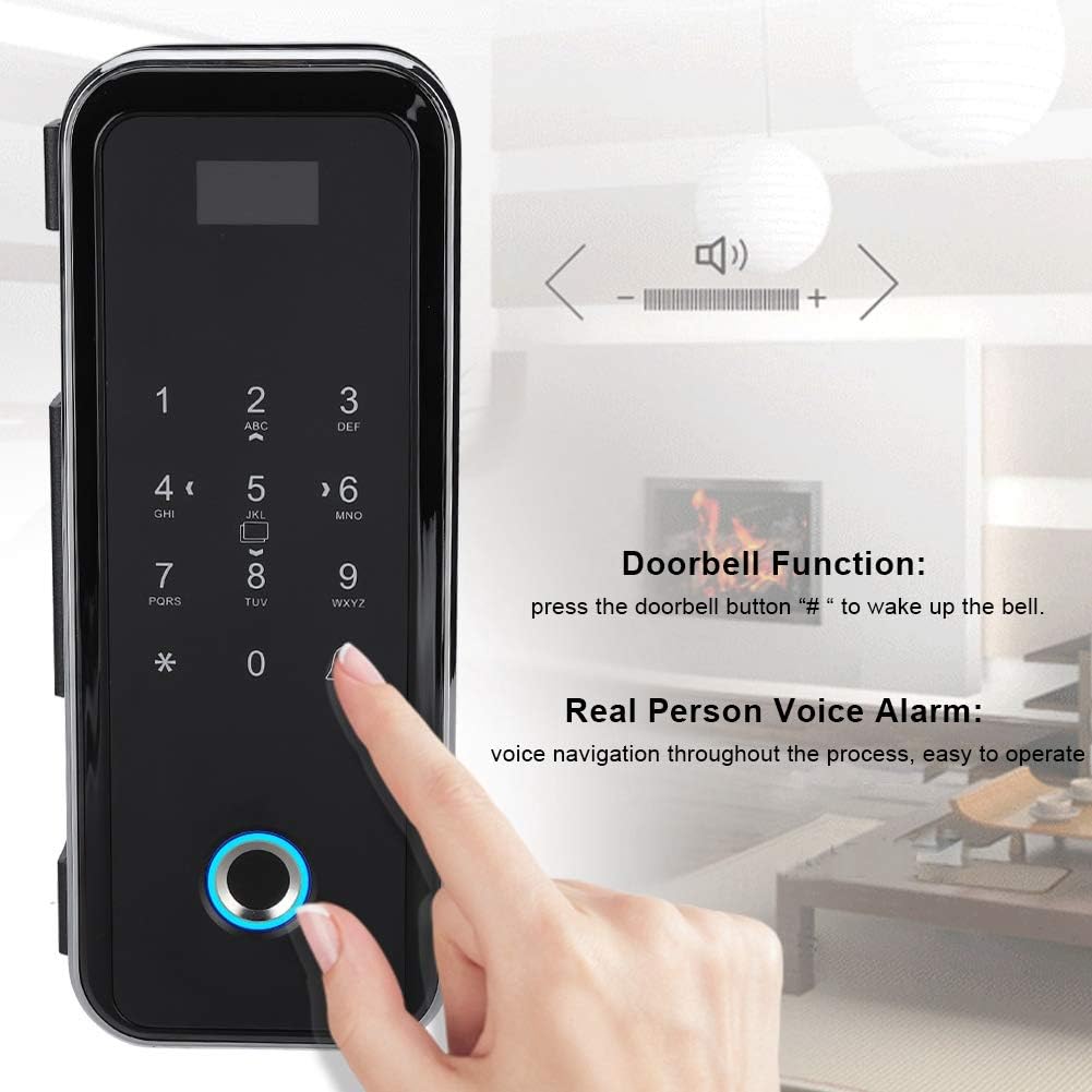 Wendry Smart Fingerprint Lock, Glass Door Smart Fingerprint Password ...