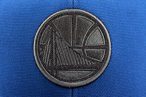 image for Mitchell & Ness Golden State Warriors Snapback Hat All Blue Canvas/Cha