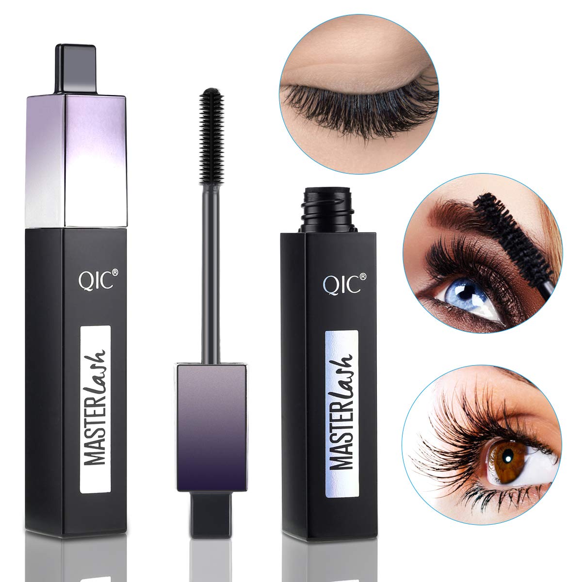 Midenso 4D Lash Mascara Silk Fiber Eyelash Mascara Waterproof Thicker Longer Voluminous Eyelashes Makeup Long Lasting with Hypoallergenic Ingredients Non-toxic and Natural