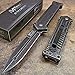 MTECH Tactical Stonewashed Dagger Spring Assisted Opening Rescue Pocket Knife