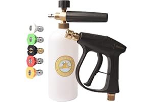 GDHXW X-999 High Pressure Washer Gun Snow Foam Lance Foam Cannon Foam Blaster with 5 Pressure Washer Nozzles