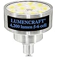 Lumencraft LED Conversion Kit Compatible/Replacement for Maglite Flashlight - 4200 Lumen, fits 5-6 D Cell - High Power Upgrade for Maglight with 12x LED Emitters