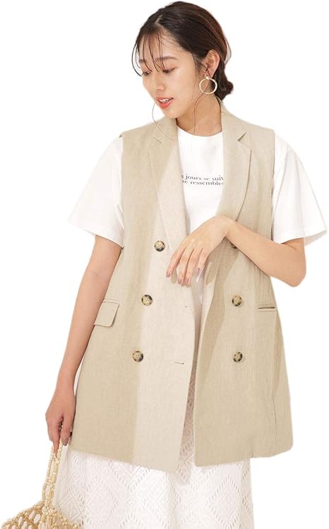Amazon ナノユニバース ロング ジャケット ジレ レディース コート ジャケット 通販