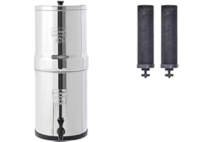 Travel Berkey Gravity-Fed Water Filter with 2 Black Berkey Elements–Enjoy Potable Water While Camping, RVing, Off-Grid, Emergencies, Every Day at Home