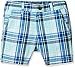 The Children's Place Baby-Boys Li'l Guy's Plaid Flat Front Shorts, Mellow Aqua, 18-24 months
