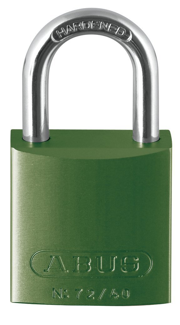 ABUS Padlock 72/40 - Lightweight Titanium Material with high Corrosion Protection - Including 2 Keys - Security Level 6 - Green