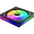 ICOLER Prism 6PRO ARGB Black Computer Case Fan,Infinite Mirror Light Effect Design Cooling Fan, 120mm CPU Fan PWM 1600RPM 61.5CFM 2MMH20 HDB Bearing for PC Chassis&CPU Cooler&Desktop Case