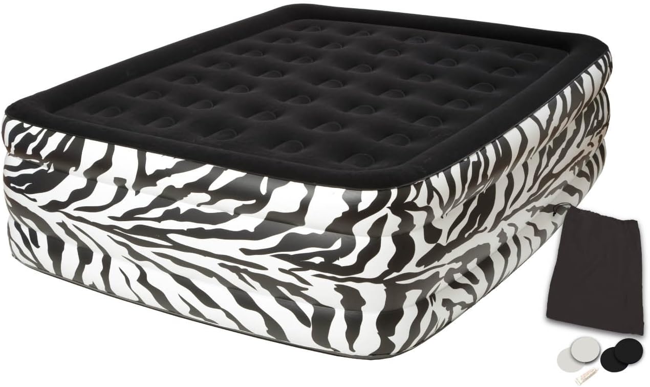 Amazon Com Pure Comfort Waterproof Flock Top Zebra Bed Sports
