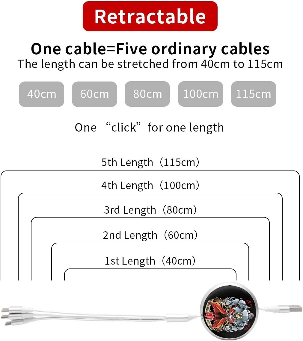 Pc Surface N C Fullmetal Alchemisti Sbrotherhood Anime Round Three In One Charging Cable Tpe Cable Aluminum Alloy Shell