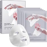ONMYLOVIN 5 Pack Deep Collagen Face Mask, Bio-Collagen Korean Overnight Hydrogel Mask, Anti Wrinkle Firming Lifting Korean Collagen Films for Improve Skin Elasticity, Firming And Moisturizing