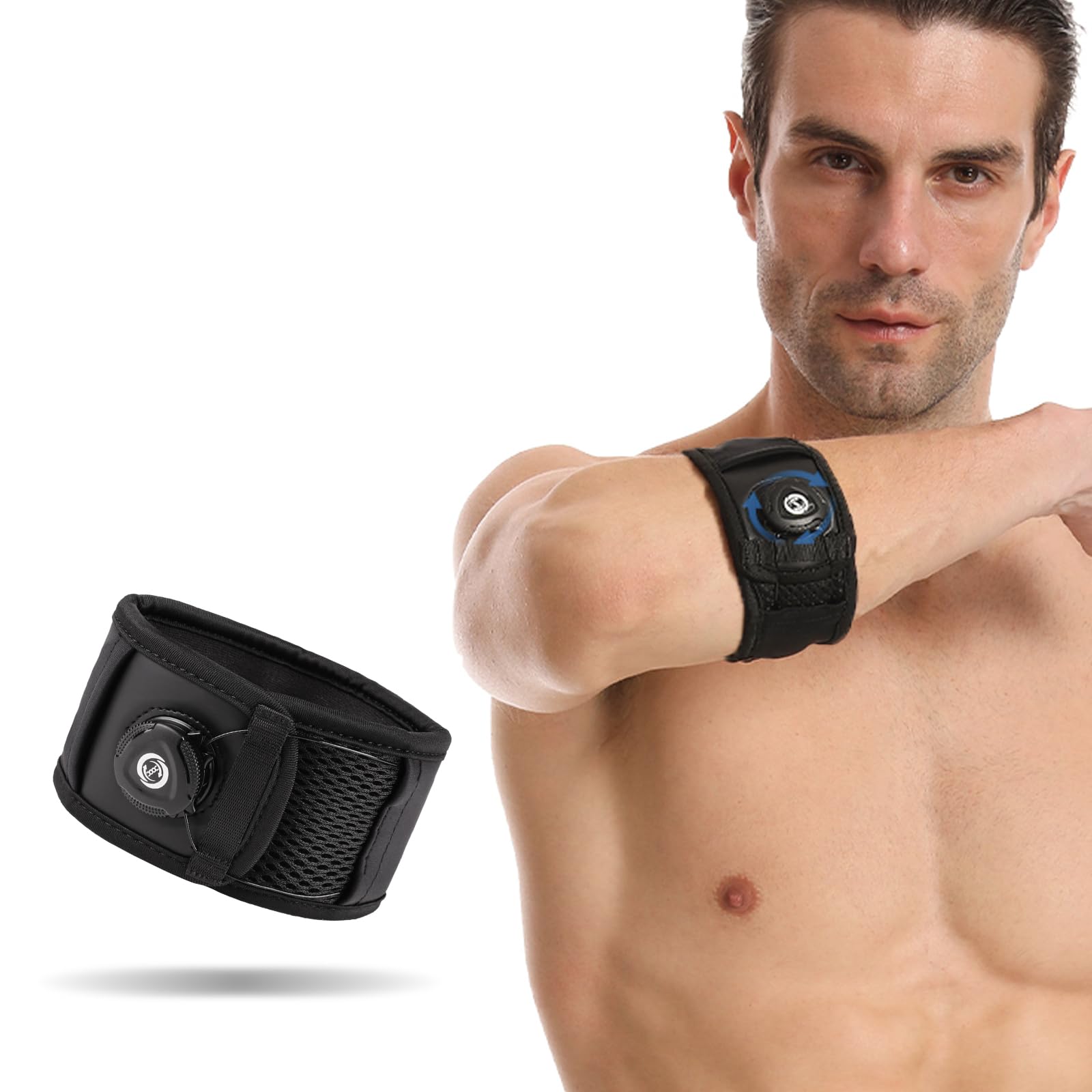 Photo 1 of Cinlitek Pro-Grade Tennis Elbow Brace – Smart-Adjust Knob & Gel Compression Pad for Tendonitis, Golfer’s Elbow & Forearm Pain Relief – Elbow Support for Gym, Weightlifting, Injury Recovery & Daily Use