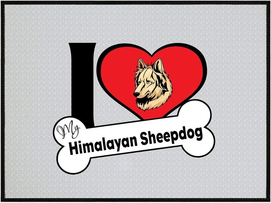 HIMALAYAN SHEEPDOG I love my bone Kitchen Door Welcome Floor Mat