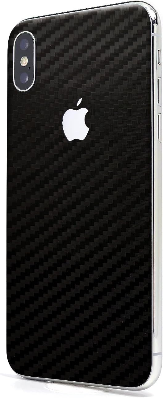 Black Carbon Fiber SKINTZ Glass Protection Skin Wrap Compatible with iPhone Xs Max (6.5")